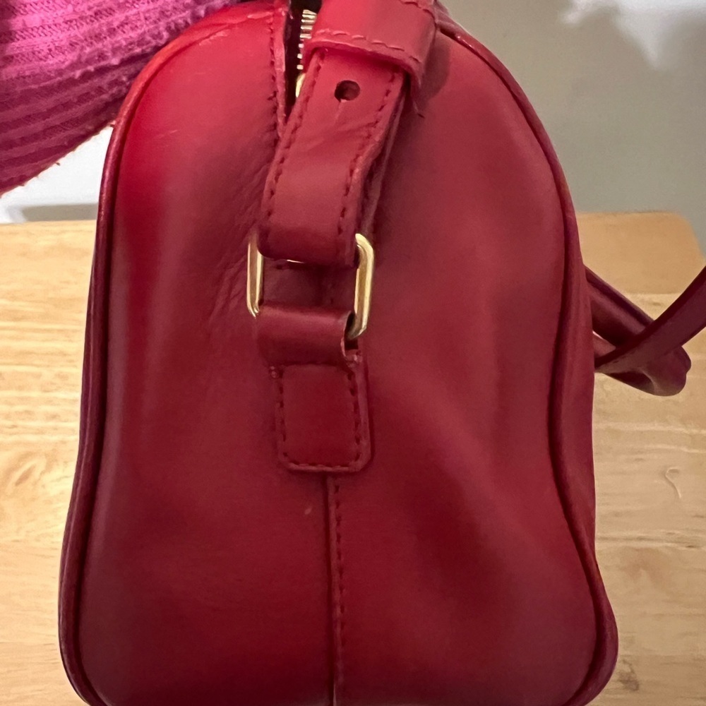 Yves St. Laurent Red Duffle Bag - Picture 3 of 13